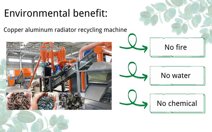 copper aluminum radiator recycling machine