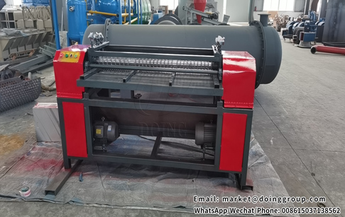 A copper aluminum radiator stripper machine was ordered by Indian customer